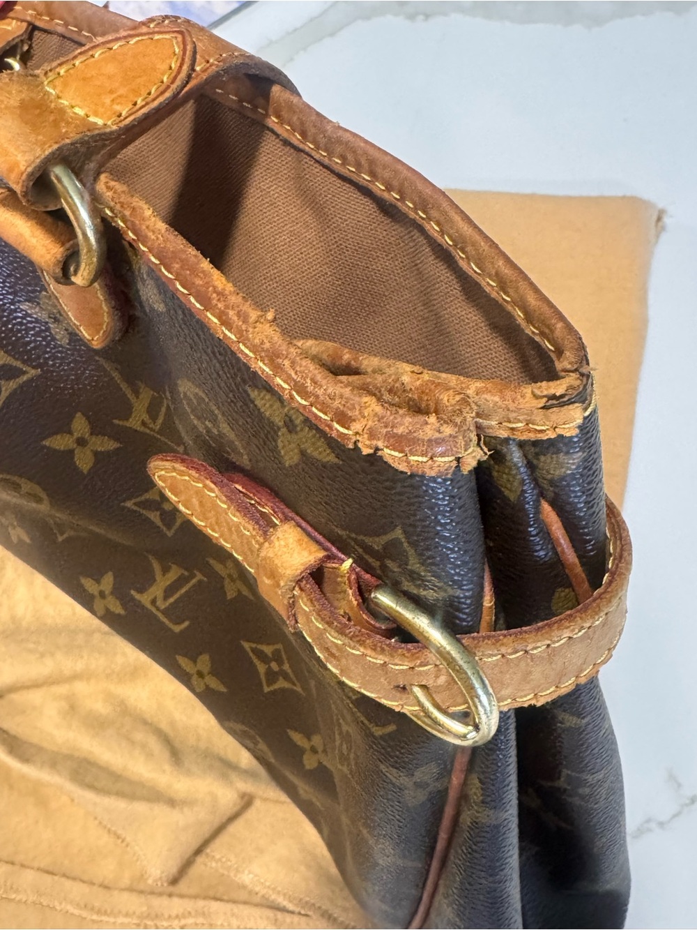 Louis Vuitton Monogram Canvas Tote in Brown and Tan - Picture 7 of 11